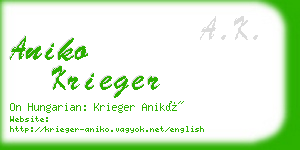 aniko krieger business card